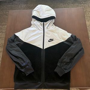 Nike Youth Nylon and Fleece Windrunner Hooded Jacket